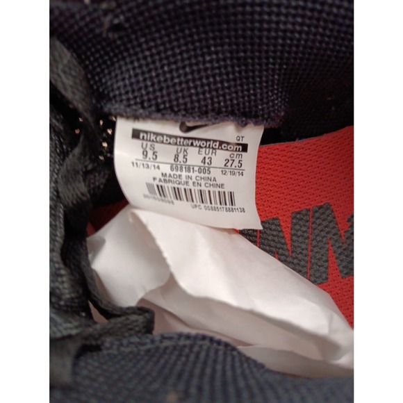 Nike Flyknit Lunar 3 Black White Persian Violet Hot Lava Size 9.5 698181-0 - Picture 7 of 7